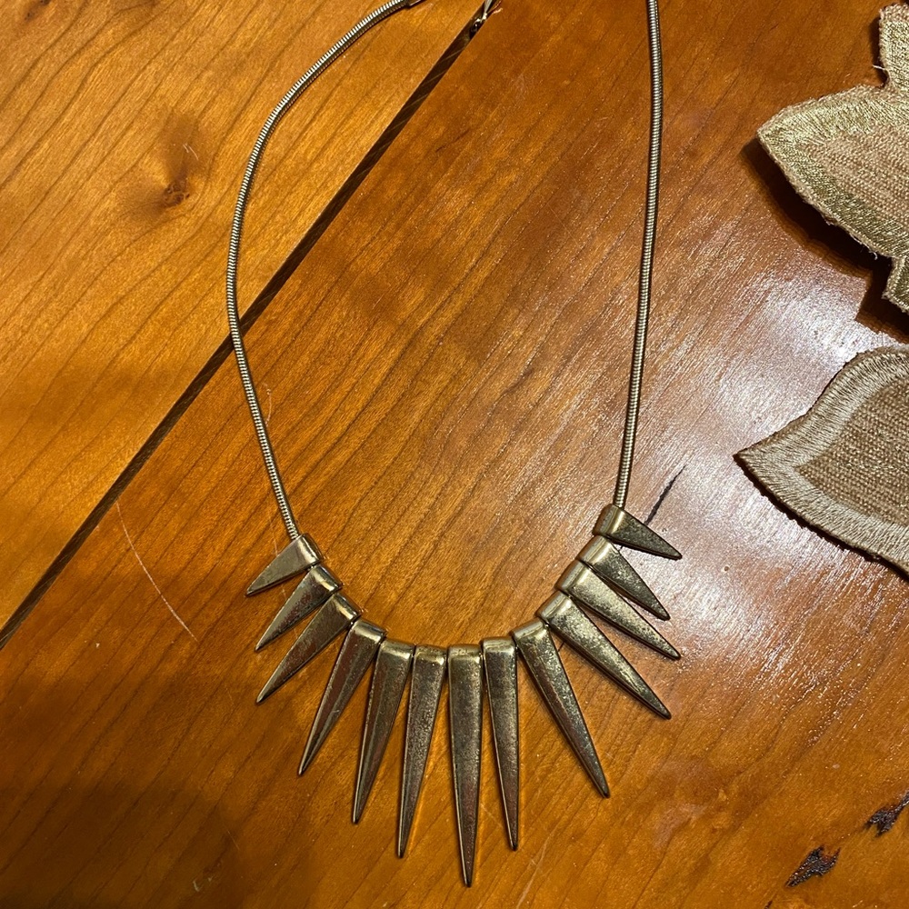 Gold statement necklace